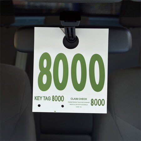 Petoskey Plastics 8,000-8,999 Dispatch Numbers, Dual Sided Heavy Cardstock FB-P9933-58